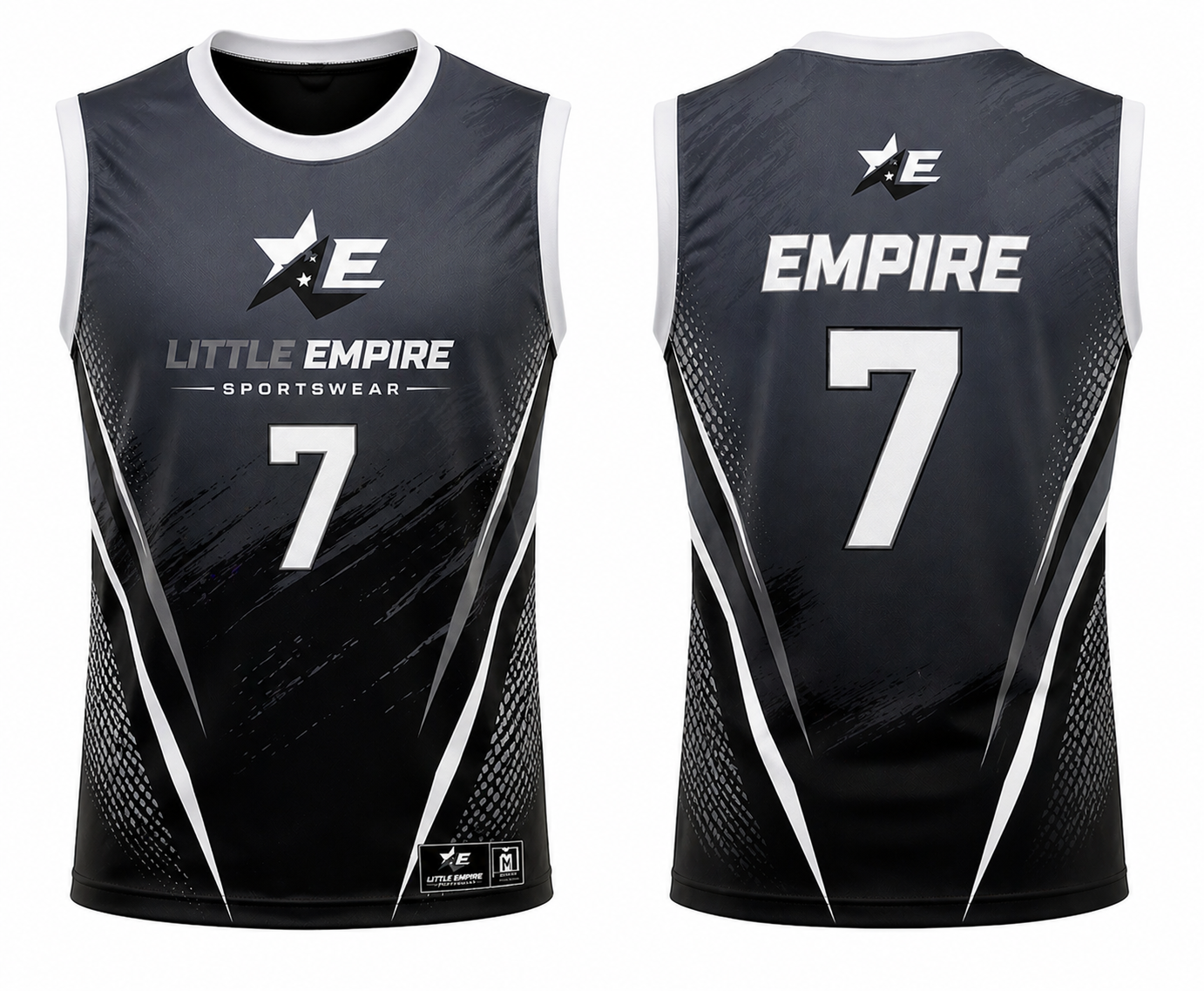 7v7 practice jersey blue sublimation front and back view custom football training jersey