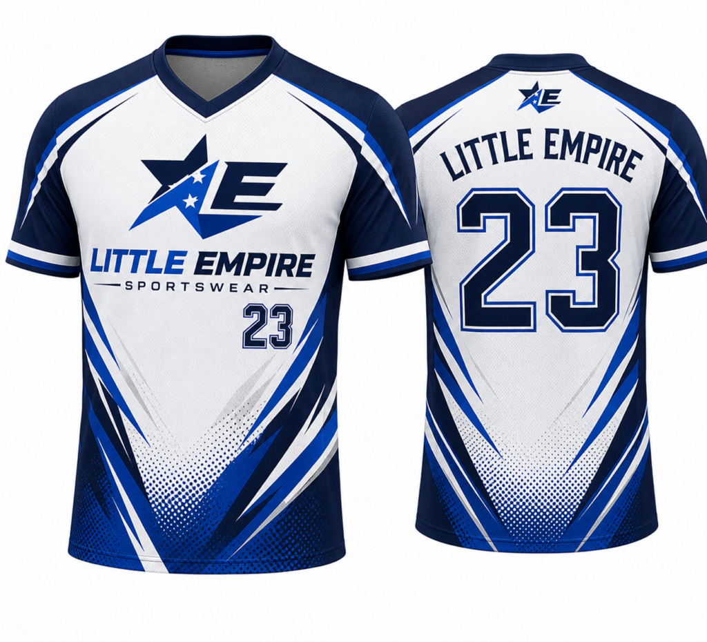Custom sports jersey front and back view professional sportswear