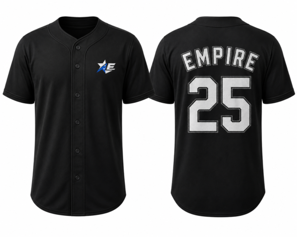 Custom baseball jersey front and back view professional sportswear