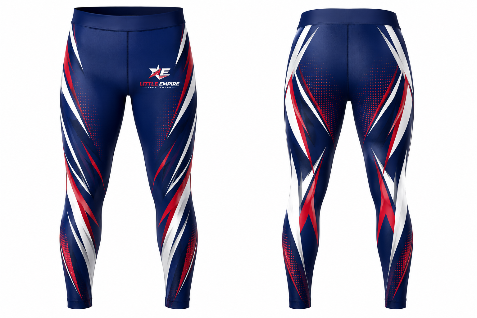 Gym leggings front and back view custom fitness wear