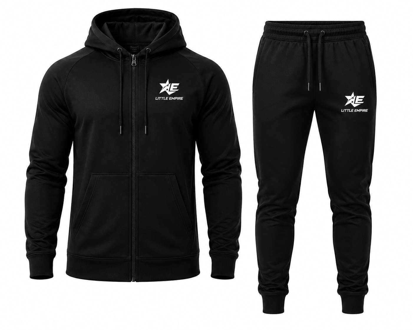 Gym tracksuit front and back view custom fitness wear