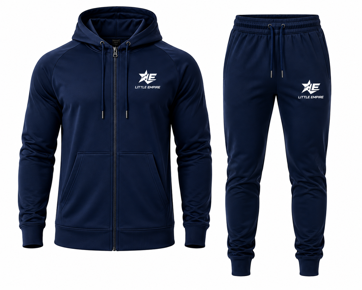 Gym tracksuit front and back view custom fitness wear