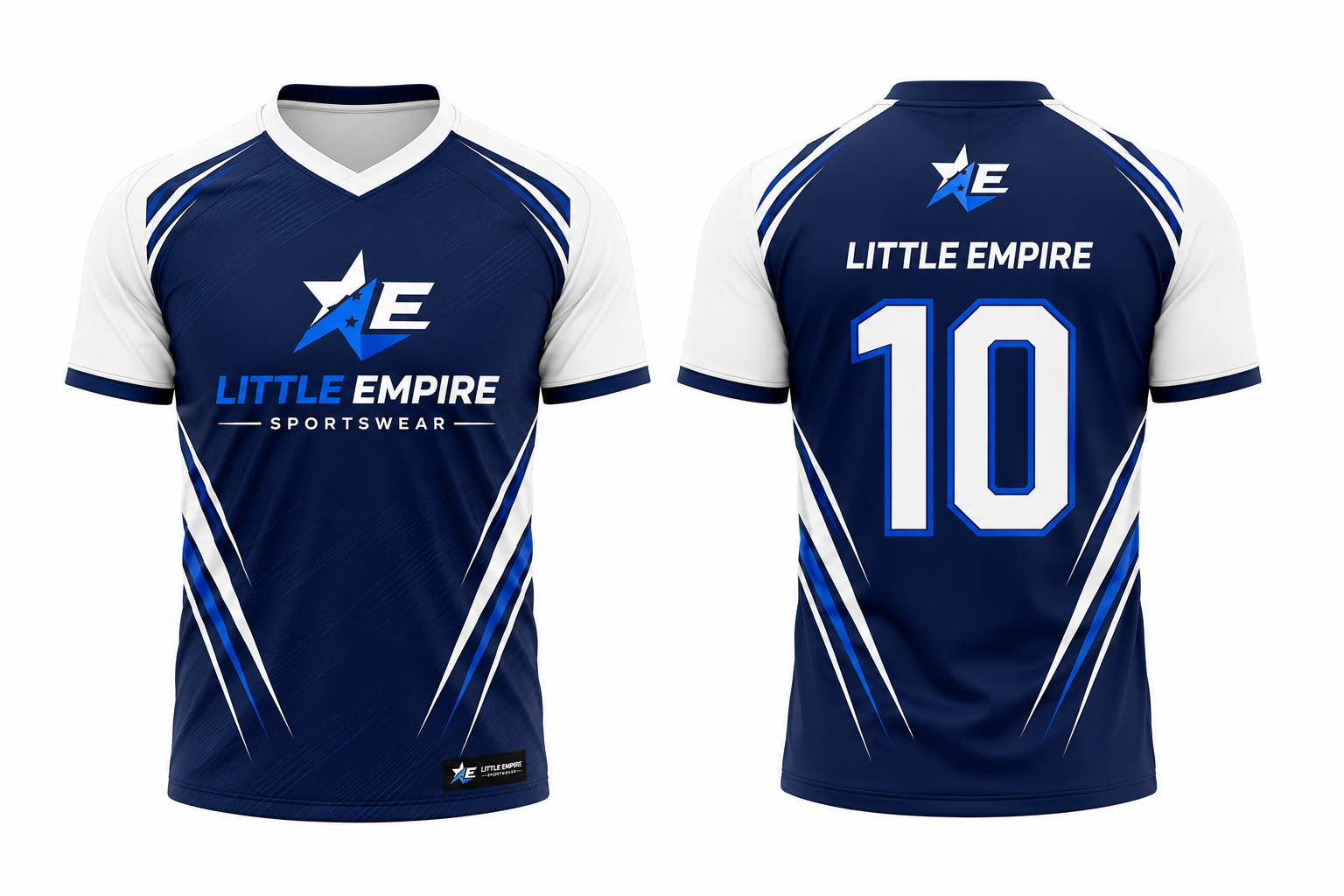Custom soccer jersey front and back view professional football sportswear