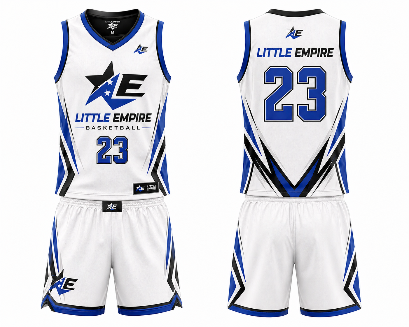 Custom basketball uniform front and back view professional sportswear